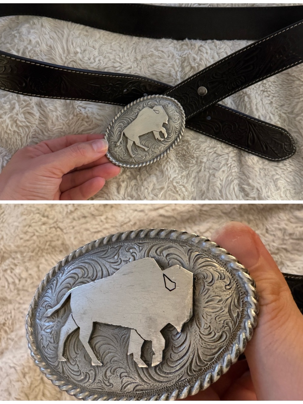 International Bison Conference Rockmount Ranch Wear Leather Belt